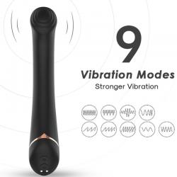 Armony - vibrador cabeza plana silicona negro