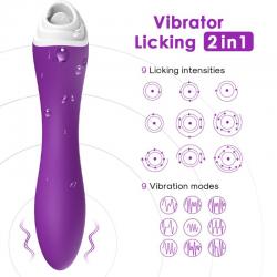 Armony - fairyland estimulador con lengua clitoris & vibrador violeta