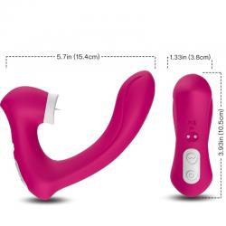 Armony - secretkiss estimulador con lengua clitoris & vibrador curvo fucsia