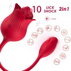 Armony - rosa vibrador estimulador clítoris con cola 10 modos rojo