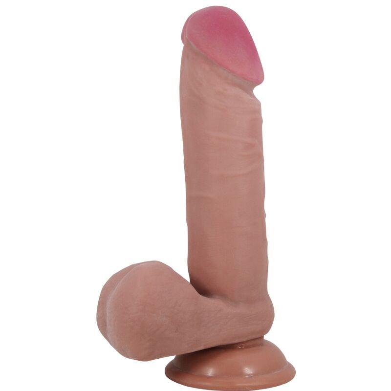 Pretty love - sliding skin series dildo realístico con ventosa piel deslizante mulato 20.5 cm