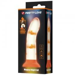 Pretty love - magical nightfall dildo sin vibración luminoso naranja