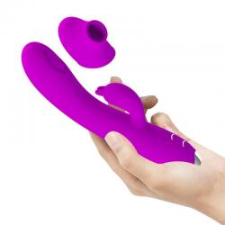 Pretty love - regina vibrador-succionador recargable morado