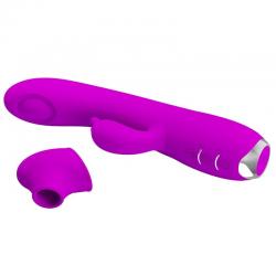 Pretty love - regina vibrador-succionador recargable morado