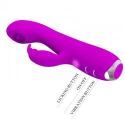 Pretty love - rachel vibrador recargable con succionador morado