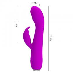 Pretty love - rachel vibrador recargable con succionador morado