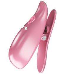 Pretty love - leaf pinzas vibratorias para pezones rosa