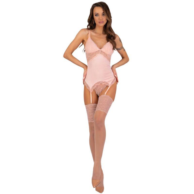 Livco corsetti fashion - persinne peach set corset + panty + medias