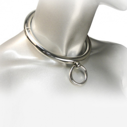 Metal hard - bdsm collar con argolla 18cm