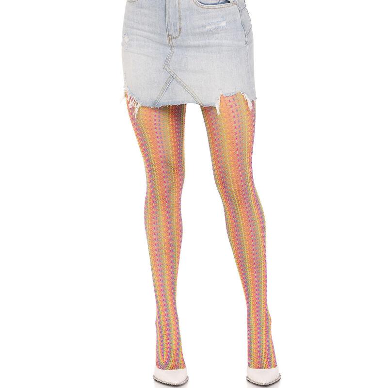 Leg avenue - medias de crochet multicolor