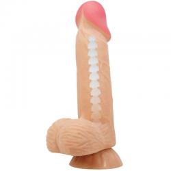 Pretty love - sliding skin series dildo realístico con ventosa piel deslizante 20.6 cm