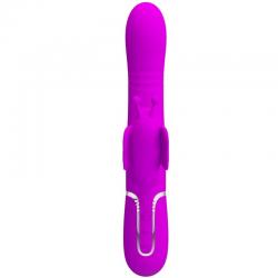 Pretty love - vibrador rabbit multifunción 4 en 1 mariposa fucsia