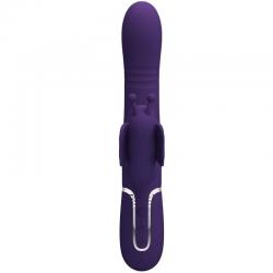 Pretty love - vibrador rabbit multifunción 4 en 1 mariposa morado