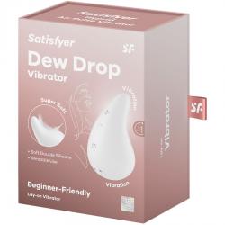 Satisfyer - dew drop vibrador lay-on blanco