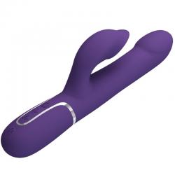 Pretty love - zalin vibrador rabbit perlas 4 en 1 morado