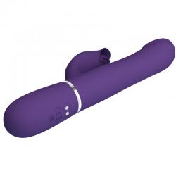 Pretty love - zalin vibrador rabbit perlas 4 en 1 morado