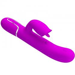 Pretty love - vibrador rabbit con licking fucsia