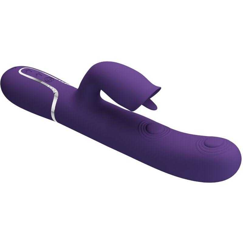 Pretty love - vibrador rabbit con licking morado