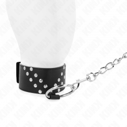 Kink - collar con correa 65 cm con remache en v ajustable 36-43 cm x 5 cm