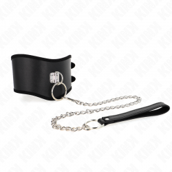 Kink - collar con correa 65 cm ancho negro ajustable 40-55 cm x 10 cm