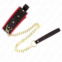 Kink - collar con correa de tejido liso ajustable 33-48 cm x 5.7 cm