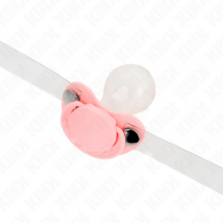 Kink - mordaza forma chupete 5.5 x 4 cm rosa ajustable 43-60 cm