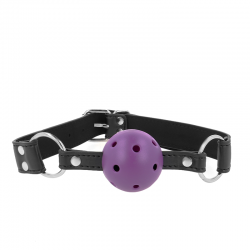 Kink - mordaza de bola 4 cm transpirable con doble remache morado 62 x 2.5 cm ajustable 42-58 cm