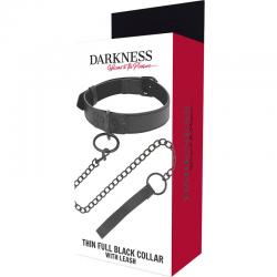 Darkness - collar con cadena negro