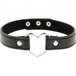 Coquette chic desire - collar cuero vegano accesorio woman corazãn