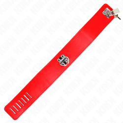 Kink - collar con correa 65 cm ancho rojo ajustable 33.5-41 cm x 5 cm