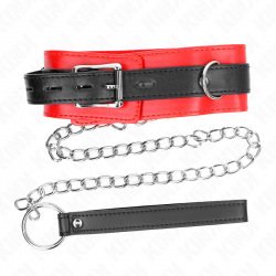 Kink - collar con correa 65 cm rojo 54 x 4.5 cm