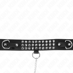 Kink - collar con correa 65 cm con brillos ajustable 37-42 cm x 5.3 cm