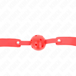 Kink - mordaza de bola 4.5 cm transpirable rojo 65 x 2.5 cm