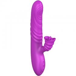 Armony - angelia vibrador multifuncion con lengua estimuladora efecto calor violeta