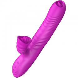 Armony - angelia vibrador multifuncion doble lengua efecto calor violeta