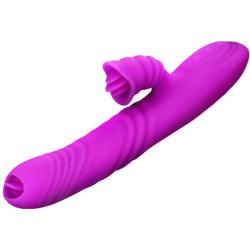 Armony - angelia vibrador multifuncion doble lengua efecto calor violeta