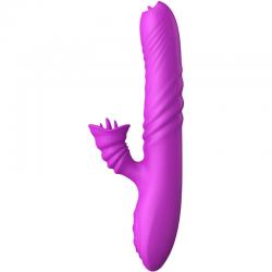 Armony - angelia vibrador multifuncion doble lengua efecto calor violeta