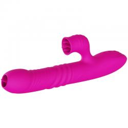 Armony - fanny vibrador multifuncion doble lengua efecto calor fucsia