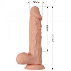 Baile - beautiful encounter buraq dildo realistico flexible 24 cm natural