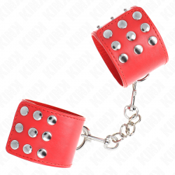 Kink - muñequeras con cierre a presión ajustable rojo 19-24 cm x 5.5 cm