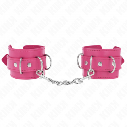 Kink - muñequeras con 3 anillas en d ajustable rosa 17.5-25 cm x 6 cm