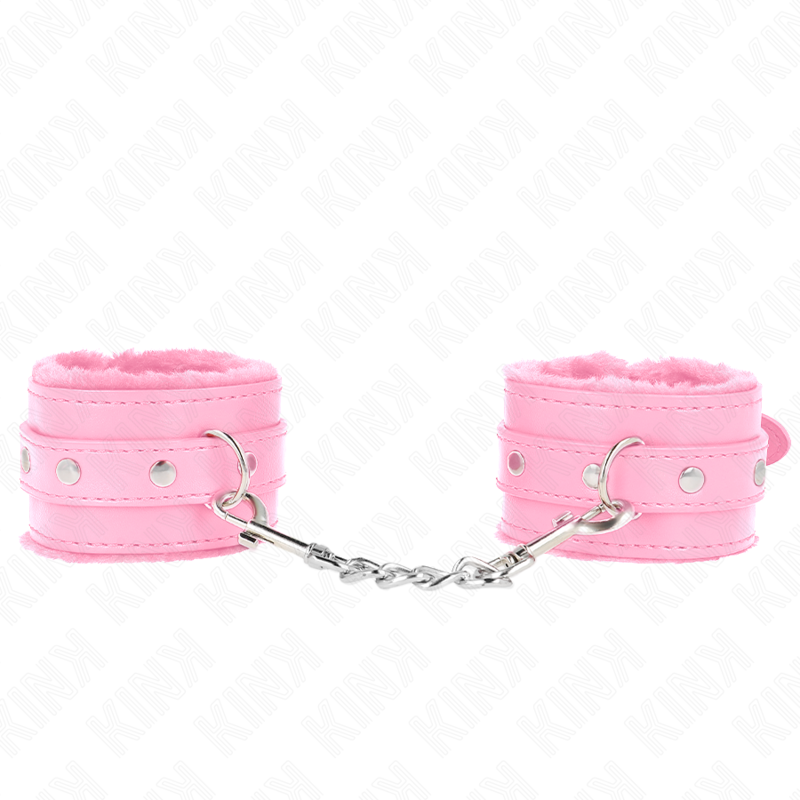 Kink - muñequeras forradas premium rosa con correa rosa ajustable 17-29 cm x 6 cm