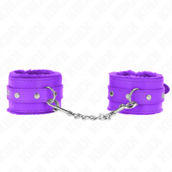 Kink - muñequeras forradas premium violeta con correa violeta ajustable 17-29 cm x 6 cm