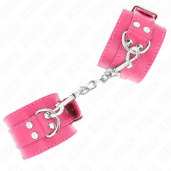 Kink - muñequeras fucsia con detalles en fucsia ajustable 20-28 cm x 5.5 cm