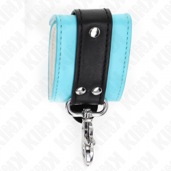 Kink - muñequeras con cierre premium negro / azul ajustable 21-28 cm x 5.5 cm