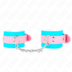 Kink - muñequeras chic azul / rosa ajustable 16-28 cm x 5 cm