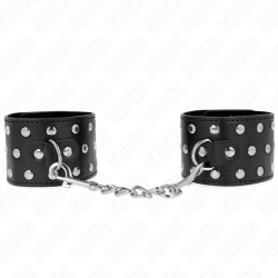 Kink - muñequeras estilo punk ajustable 19-24 cm x 5.5 cm