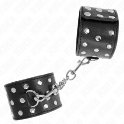 Kink - muñequeras estilo punk ajustable 19-24 cm x 5.5 cm