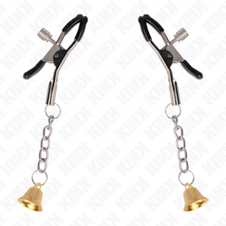 Kink - pinzas para pezones con colgante de campana dorado 6 cm