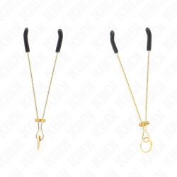 Kink - pinzas para pezones fina dorado 7 cm